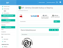 Tablet Screenshot of bip.gok.stepnica.pl